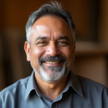 Portrait of Rajesh Sharma, Master Woodworker and Instructor